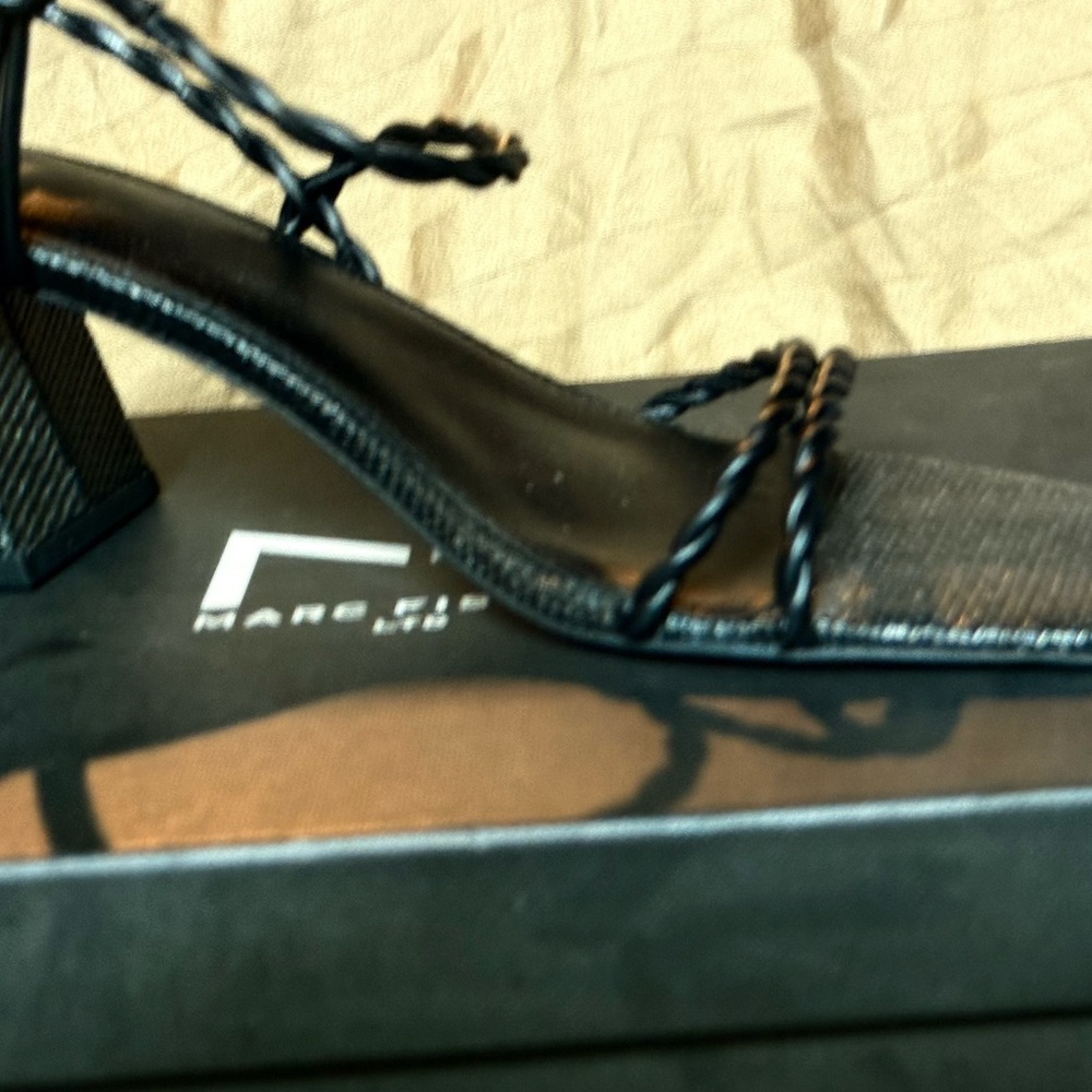 Marc Fisher Black Strappy Sandals